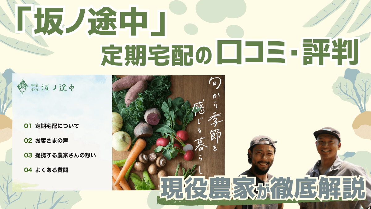 坂ノ途中 定期配送の口コミ評判のアイキャッチ画像